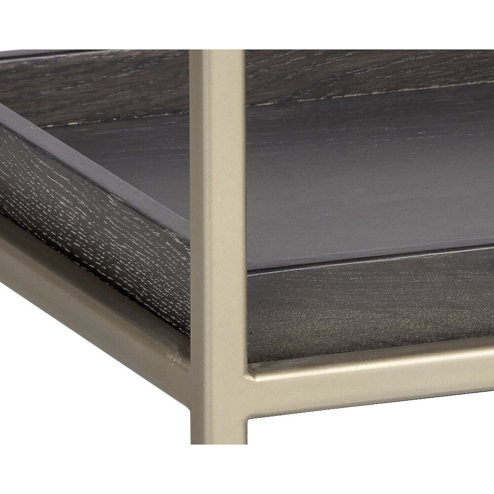 Rebel 23.5 X 23.5 inch Gold / Charcoal Grey Night Stand, Small